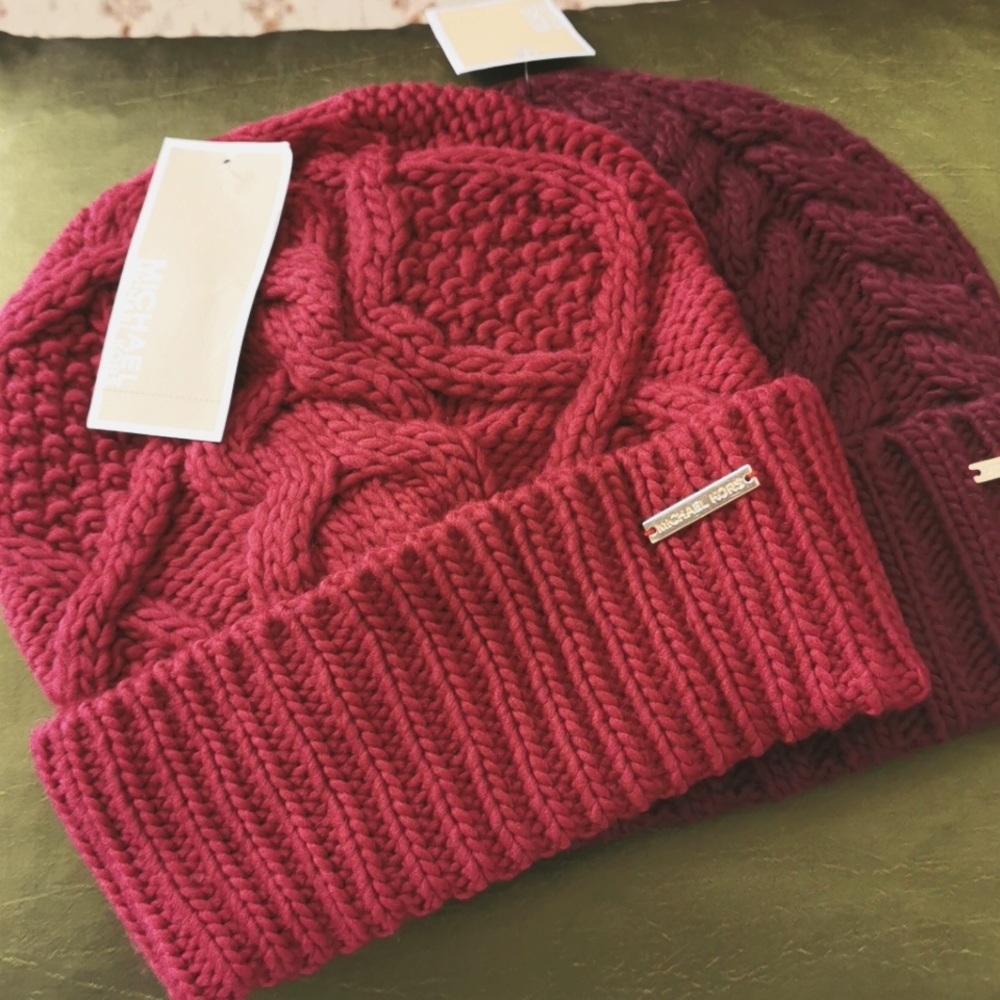 MICHAEL Michael Kors Cable Cuff Beanie Hat